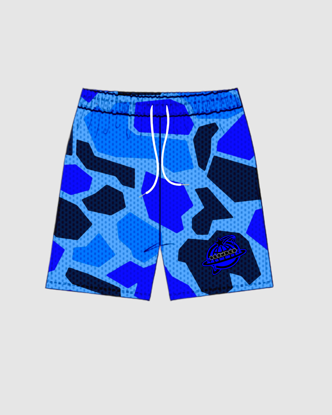 Blue camo shorts mens store