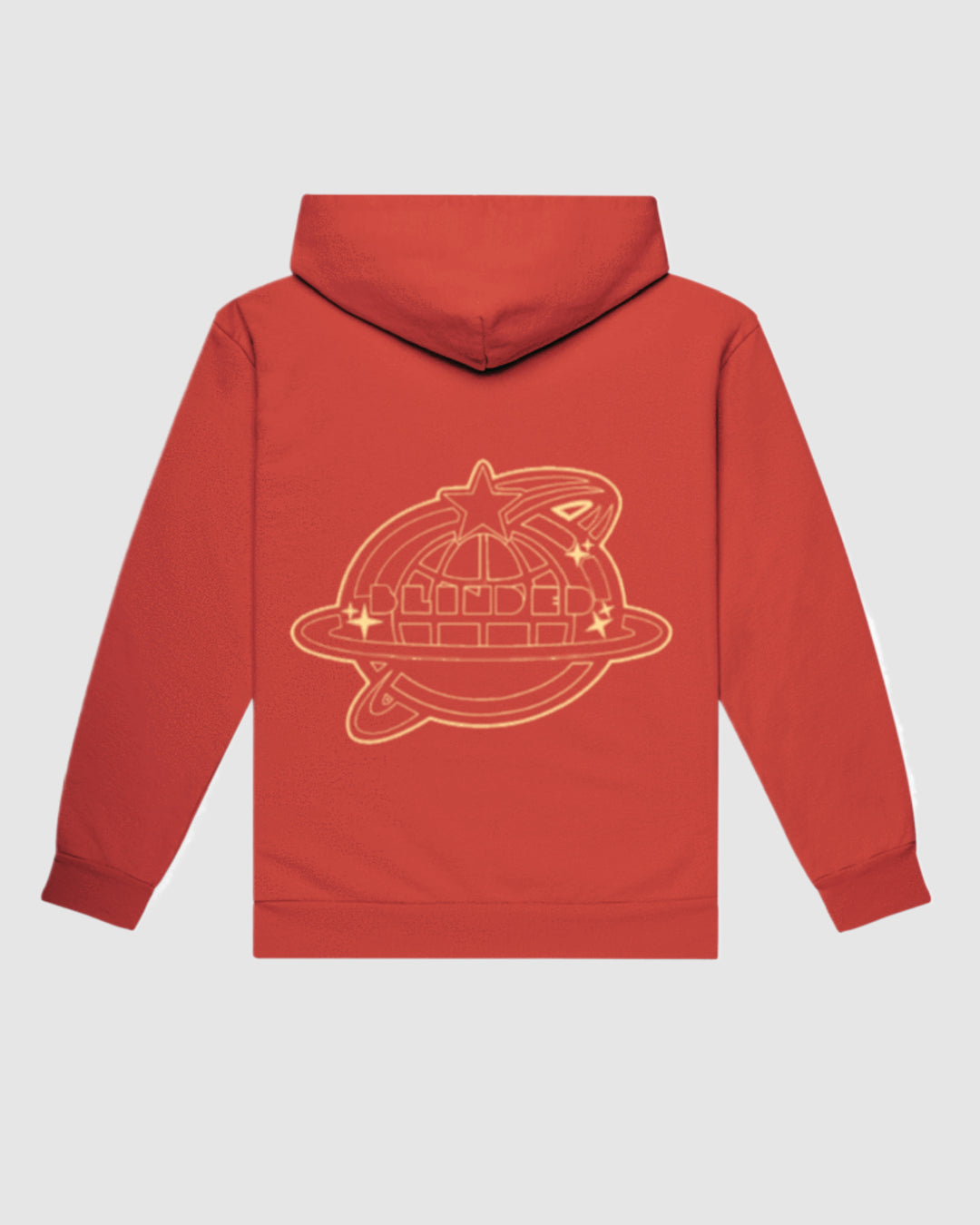 BLINDED EMBROIDERED ZIPUP RED