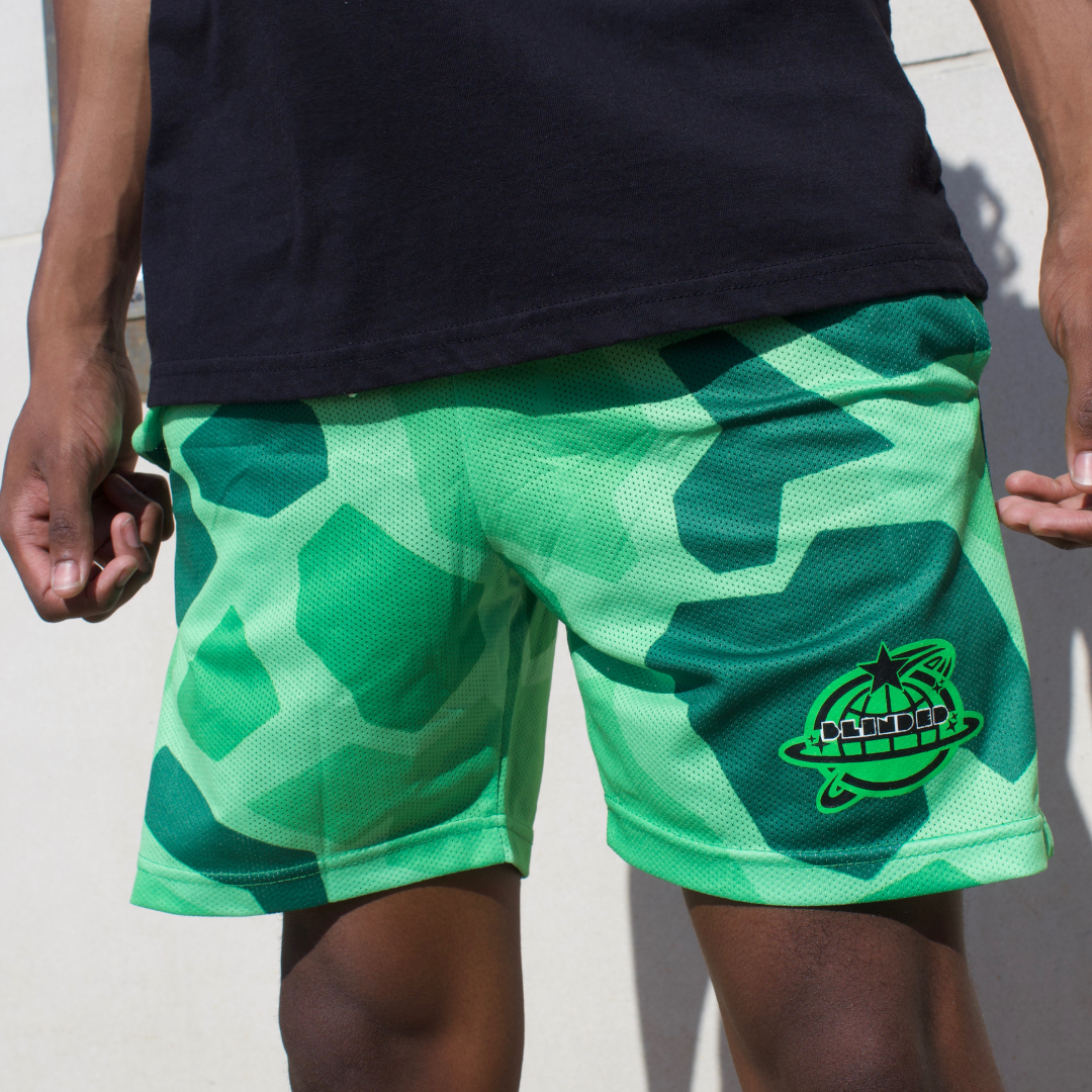 BLINDED GREEN CAMO SHORTS