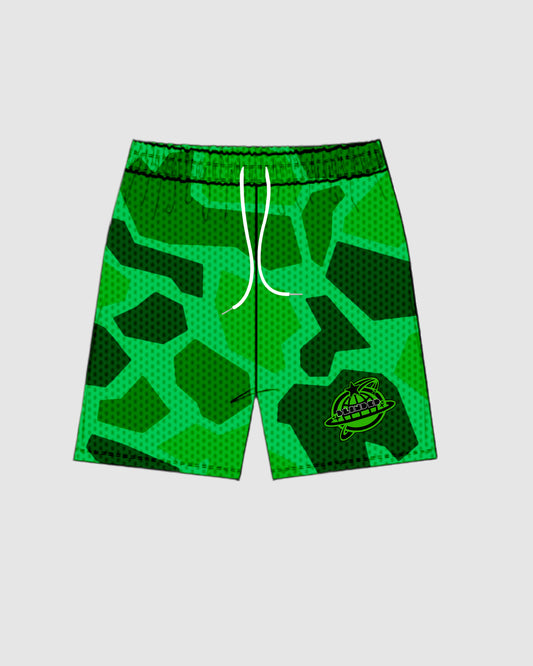 BLINDED GREEN CAMO SHORTS