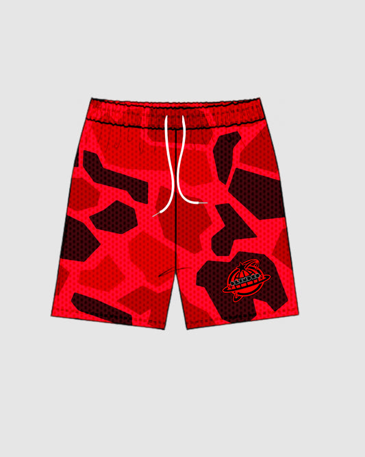 BLINDED RED CAMO SHORTS